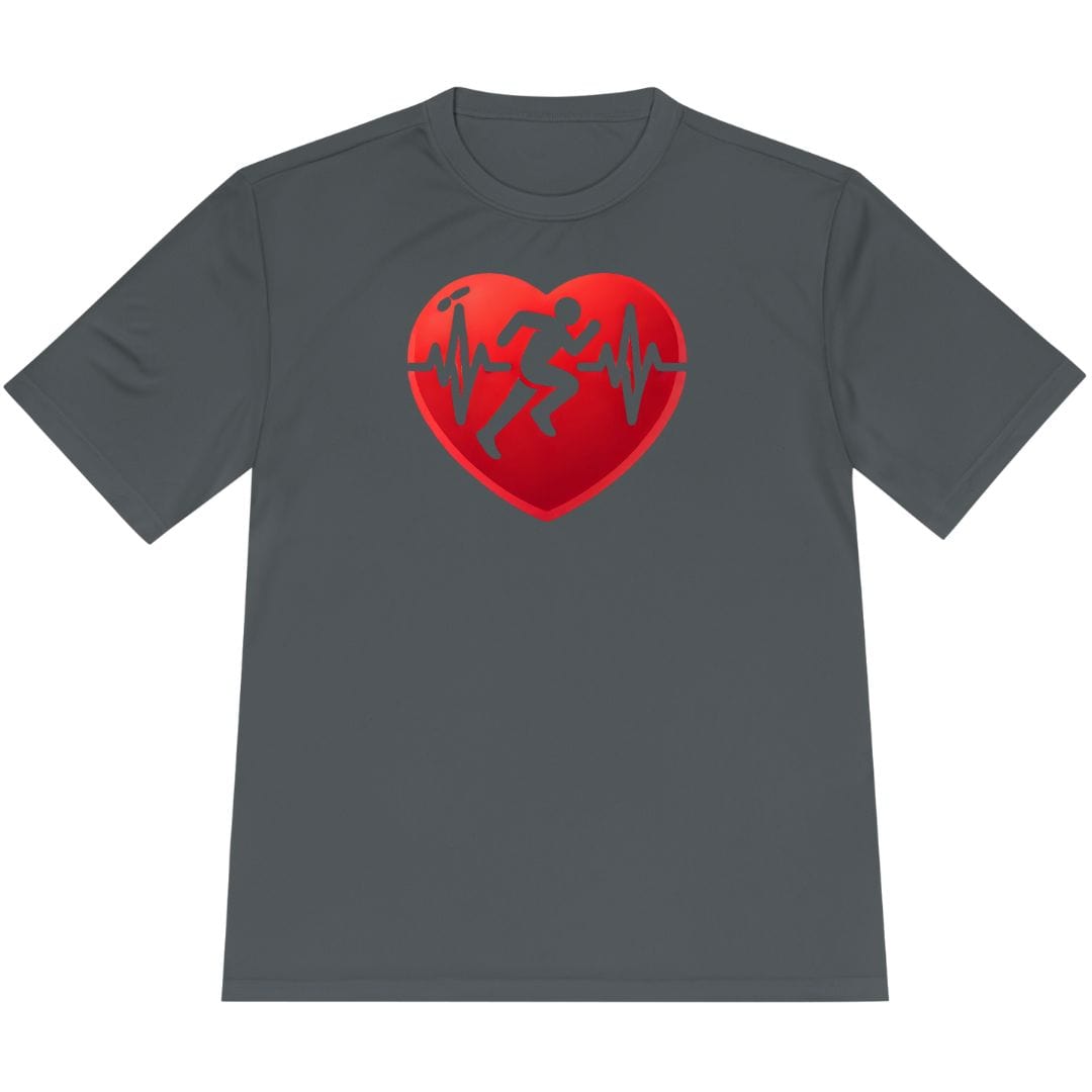 Printify T-Shirt Iron Grey / XS Run with Heart T-Shirt / Pro