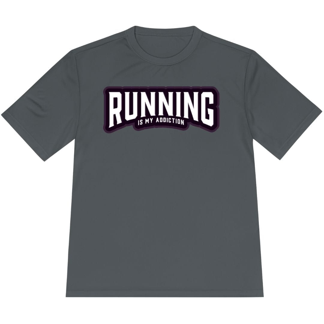 Printify T-Shirt Iron Grey / XS Running is my addiction -2- T-Shirt / Pro