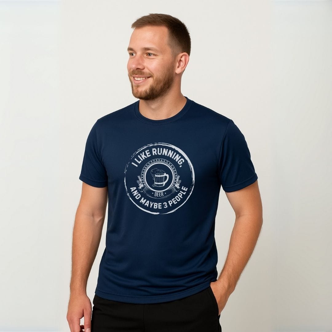 Printify T-Shirt Like Running and Beer T-Shirt / Pro