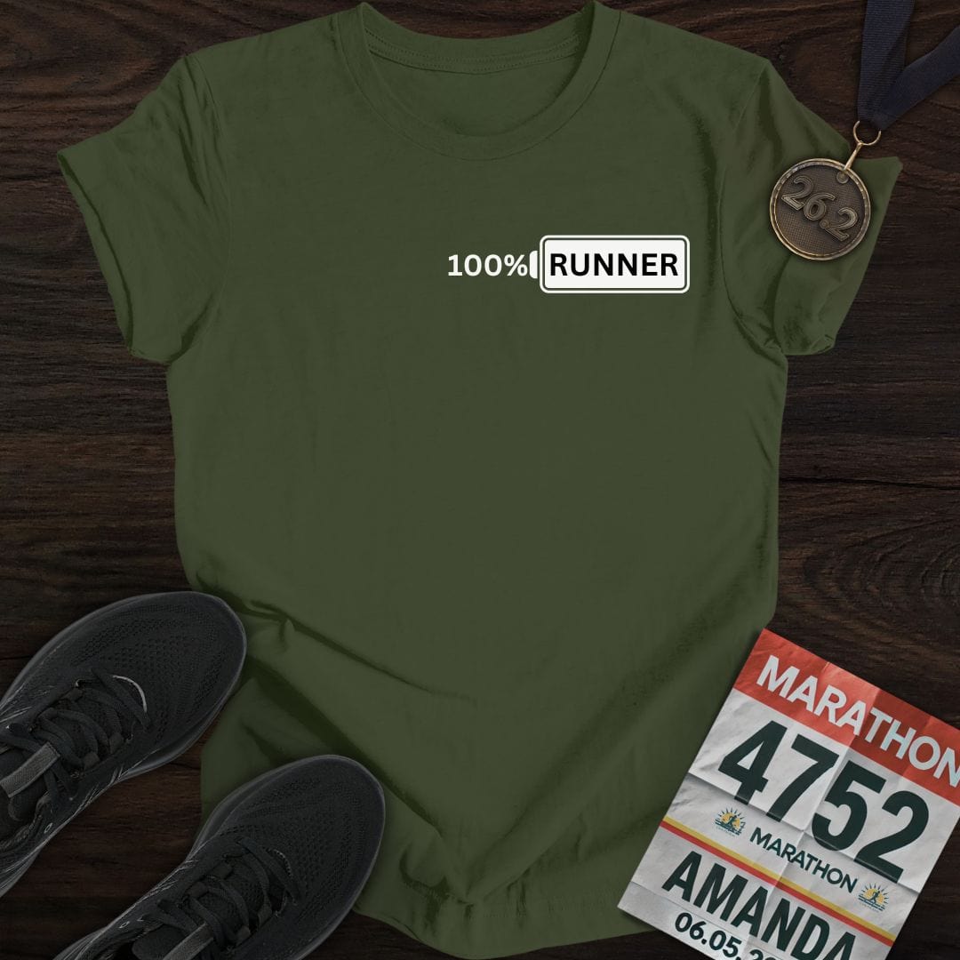 Printify T-Shirt Military Green / S 100% Runner