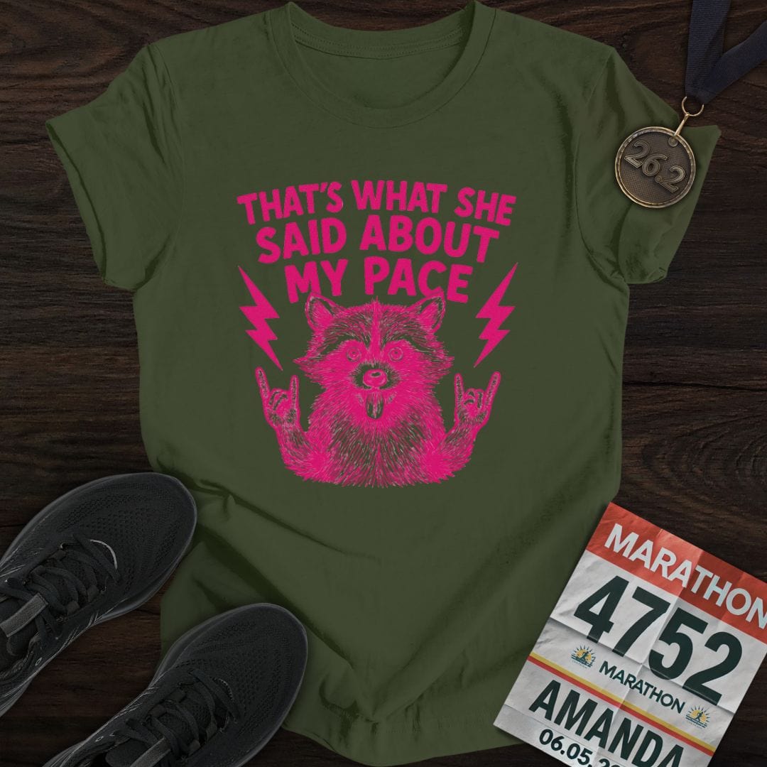 Printify T-Shirt Military Green / S About My Pace T-shirt