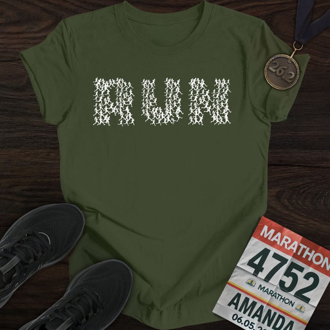Printify T-Shirt Military Green / S Billion Runners T-shirt