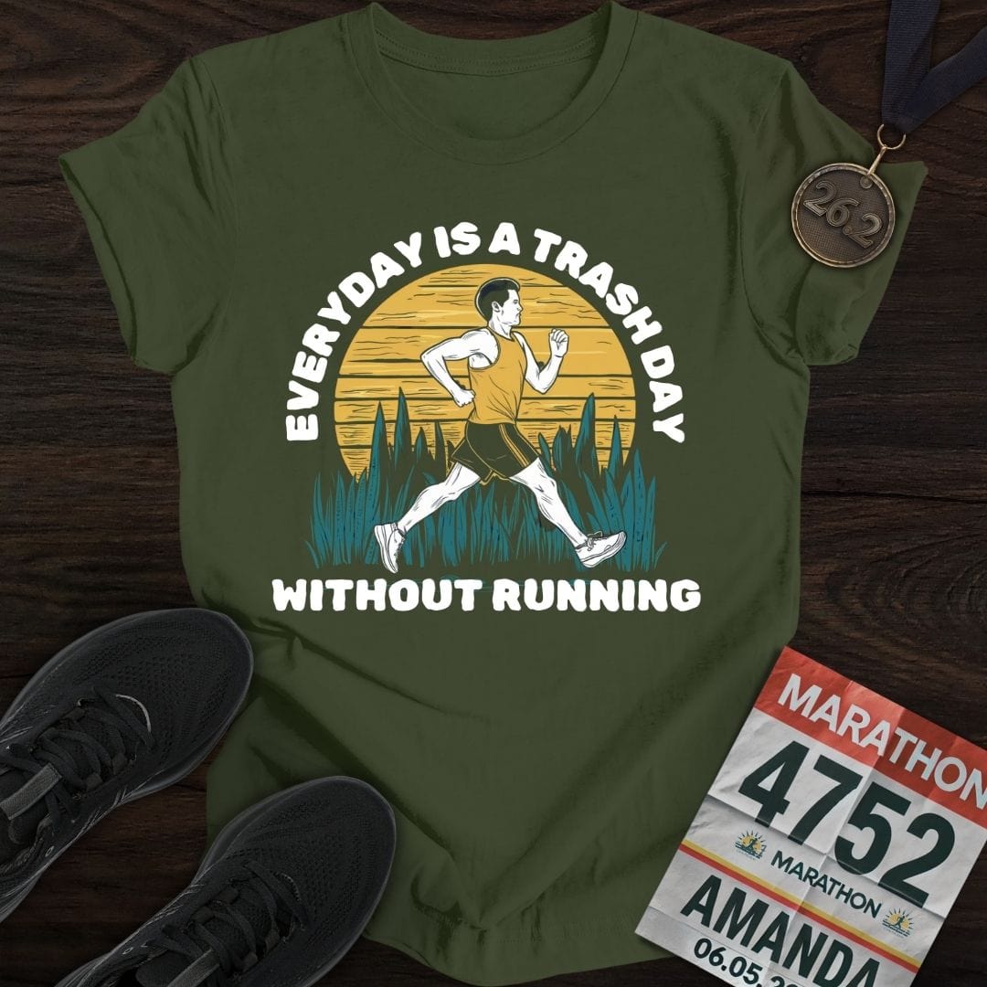 Printify T-Shirt Military Green / S Everyday Is A Trash Day T-Shirt
