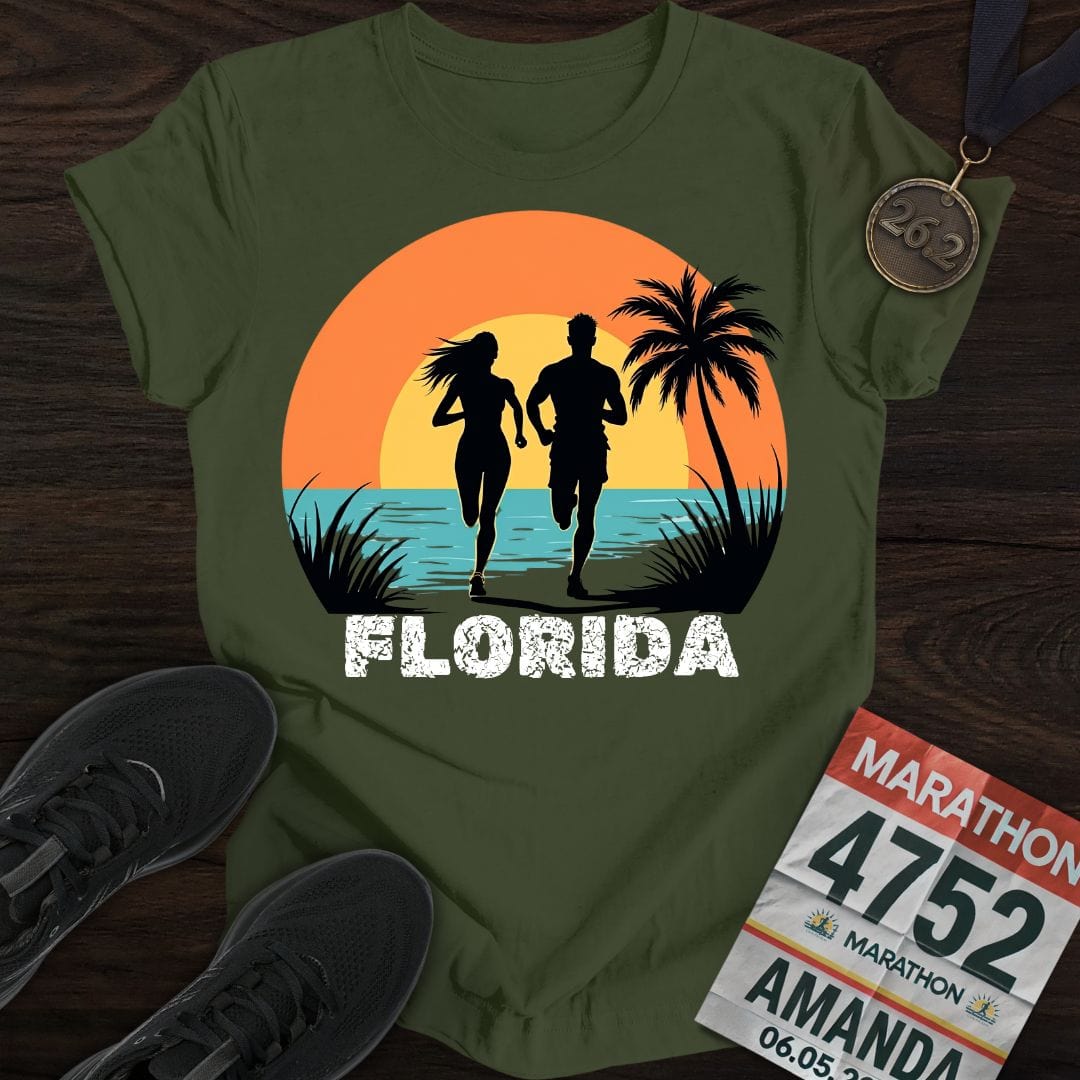 Printify T-Shirt Military Green / S Florida Runner T-shirt