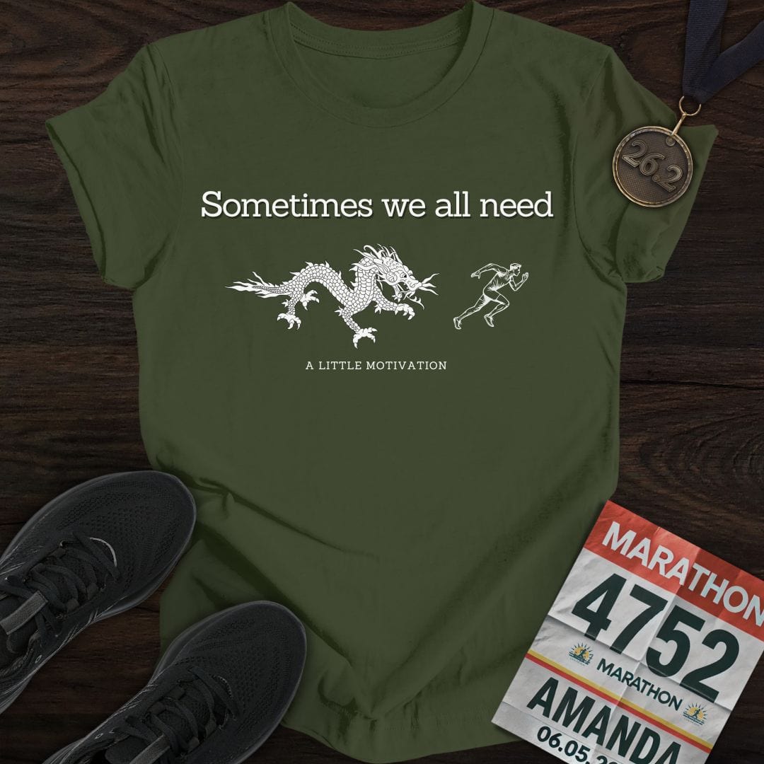 Printify T-Shirt Military Green / S My Motivation T-Shirt