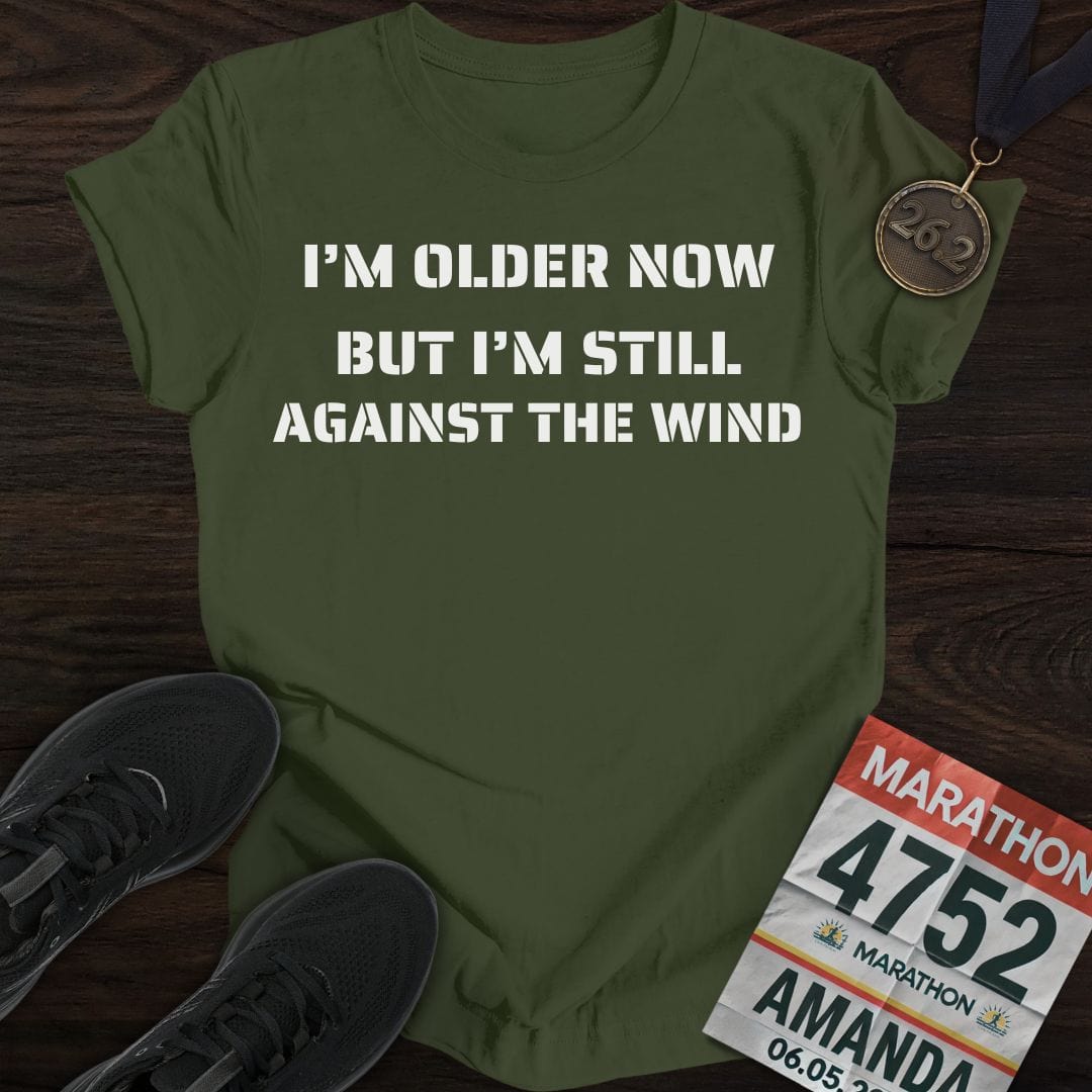Printify T-Shirt Military Green / S Older Runner T-Shirt