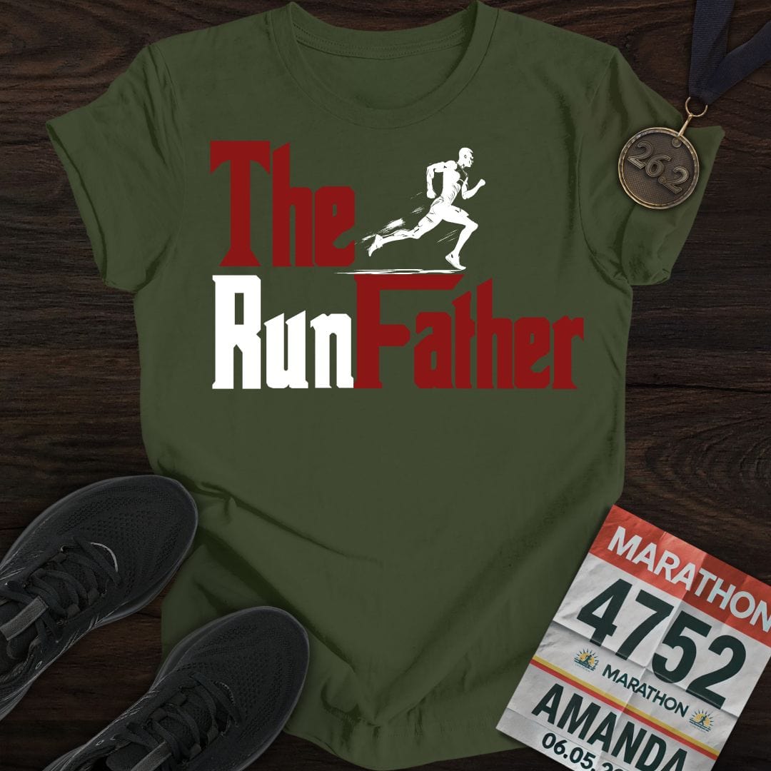 Printify T-Shirt Military Green / S Run Father Run!