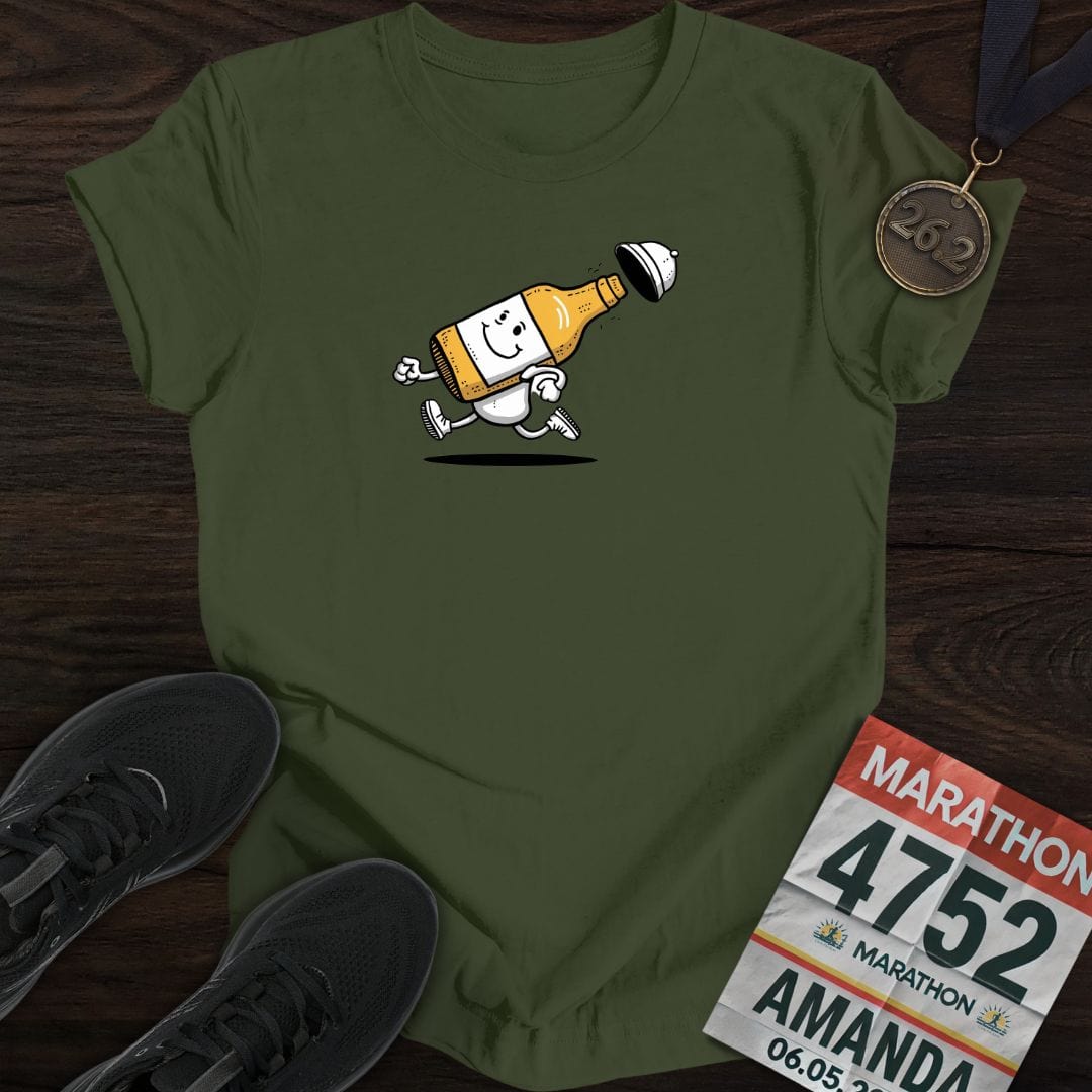 Printify T-Shirt Military Green / S Runner Beer T-Shirt
