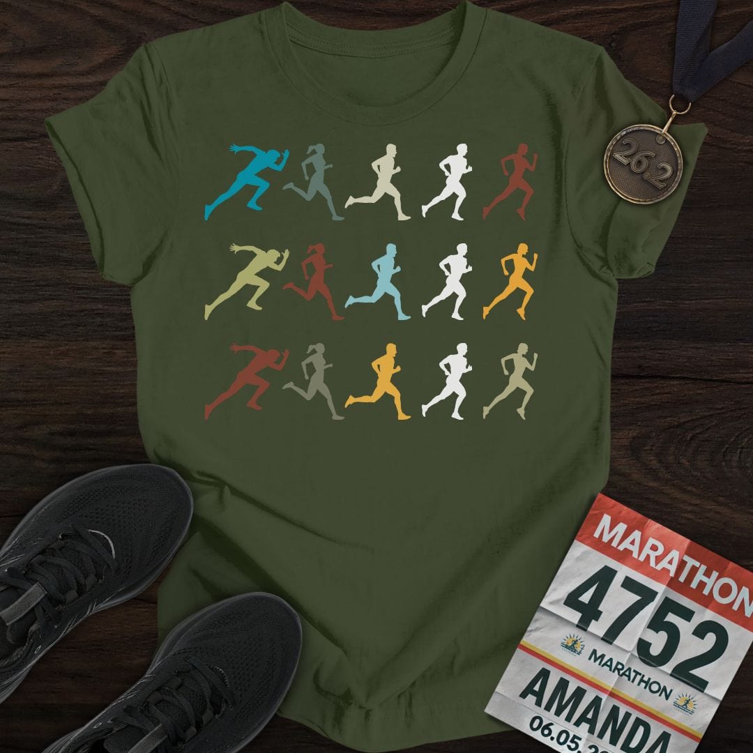 Printify T-Shirt Military Green / S Runners T-Shirt