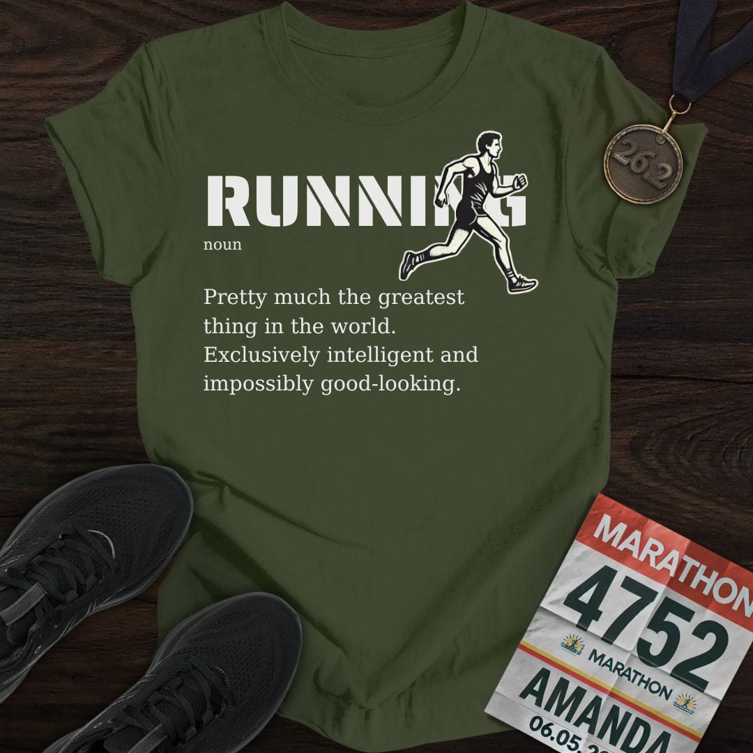 Printify T-Shirt Military Green / S Running T-Shirt