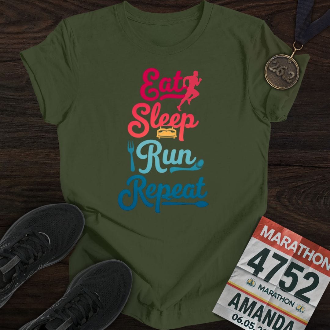 Printify T-Shirt Military Green / S The Runner’s Loop T-shirt