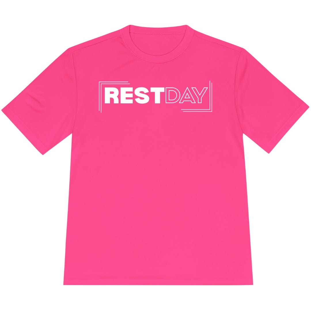 Printify T-Shirt Neon Pink / XS Rest Day T-Shirt / Pro