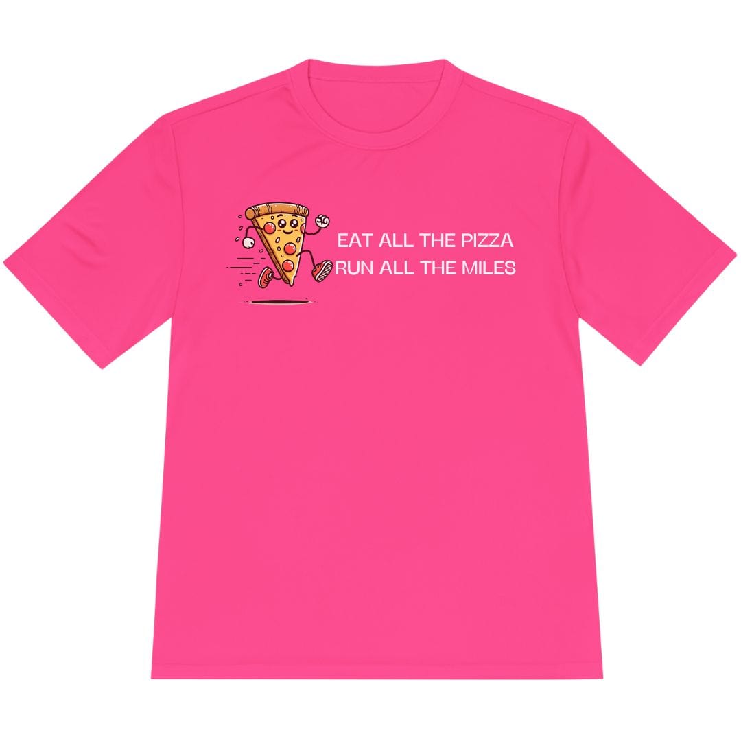 Printify T-Shirt Neon Pink / XS Run All The Miles T-Shirt / Pro
