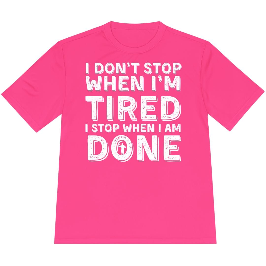 Printify T-Shirt Neon Pink / XS Run ‘Til It’s Done T-Shirt / Pro