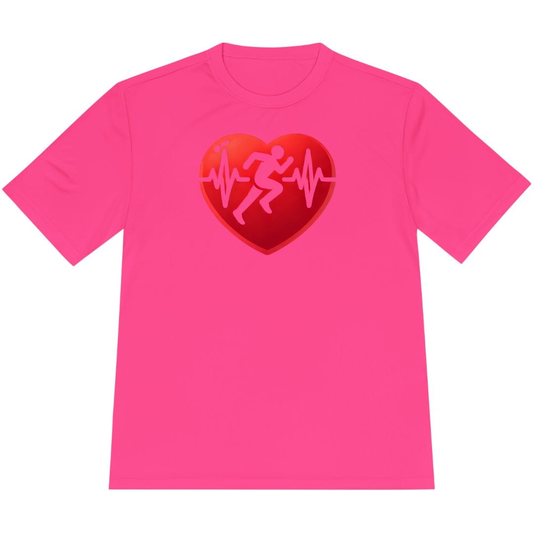 Printify T-Shirt Neon Pink / XS Run with Heart T-Shirt / Pro