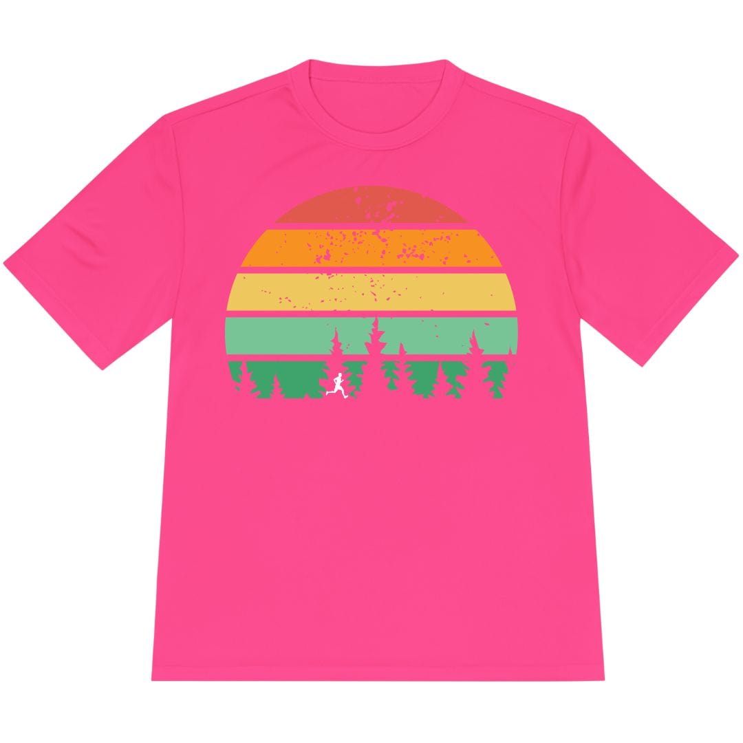 Printify T-Shirt Neon Pink / XS SunSet Runner T-Shirt / Pro