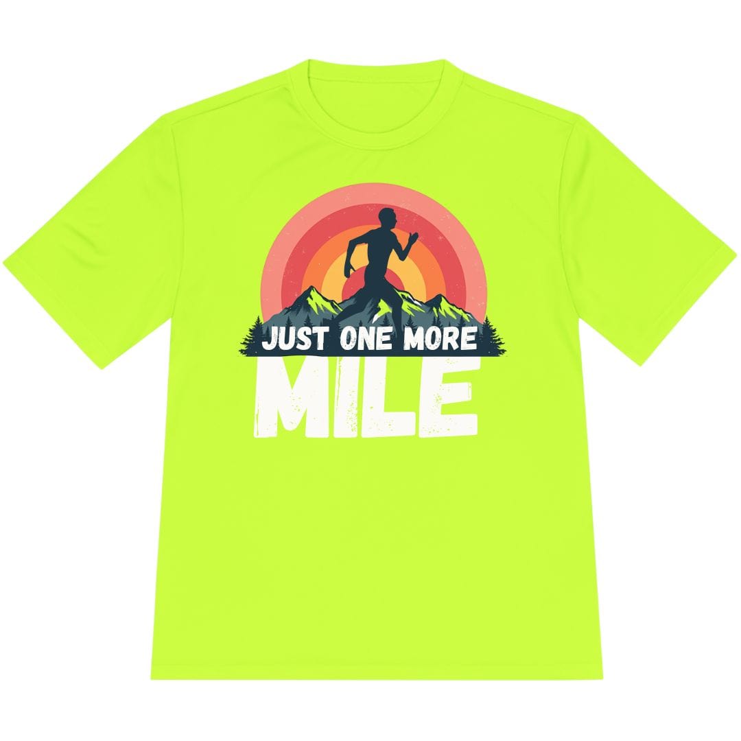 Printify T-Shirt Neon Yellow / XS Just One More Mile T-Shirt / Pro