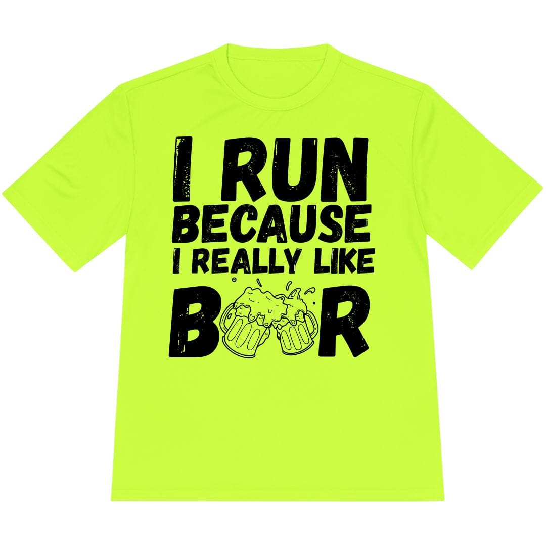 Printify T-Shirt Neon Yellow / XS Like Running or Beer T-Shirt / Pro