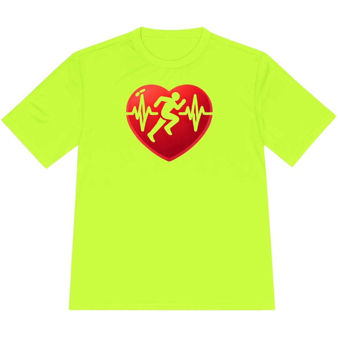 Printify T-Shirt Neon Yellow / XS Run with Heart T-Shirt / Pro