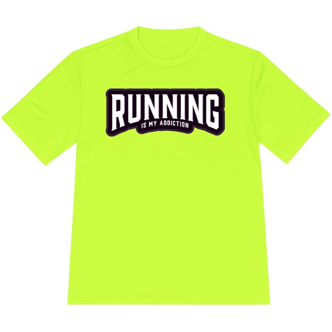 Printify T-Shirt Neon Yellow / XS Running is my addiction -2- T-Shirt / Pro