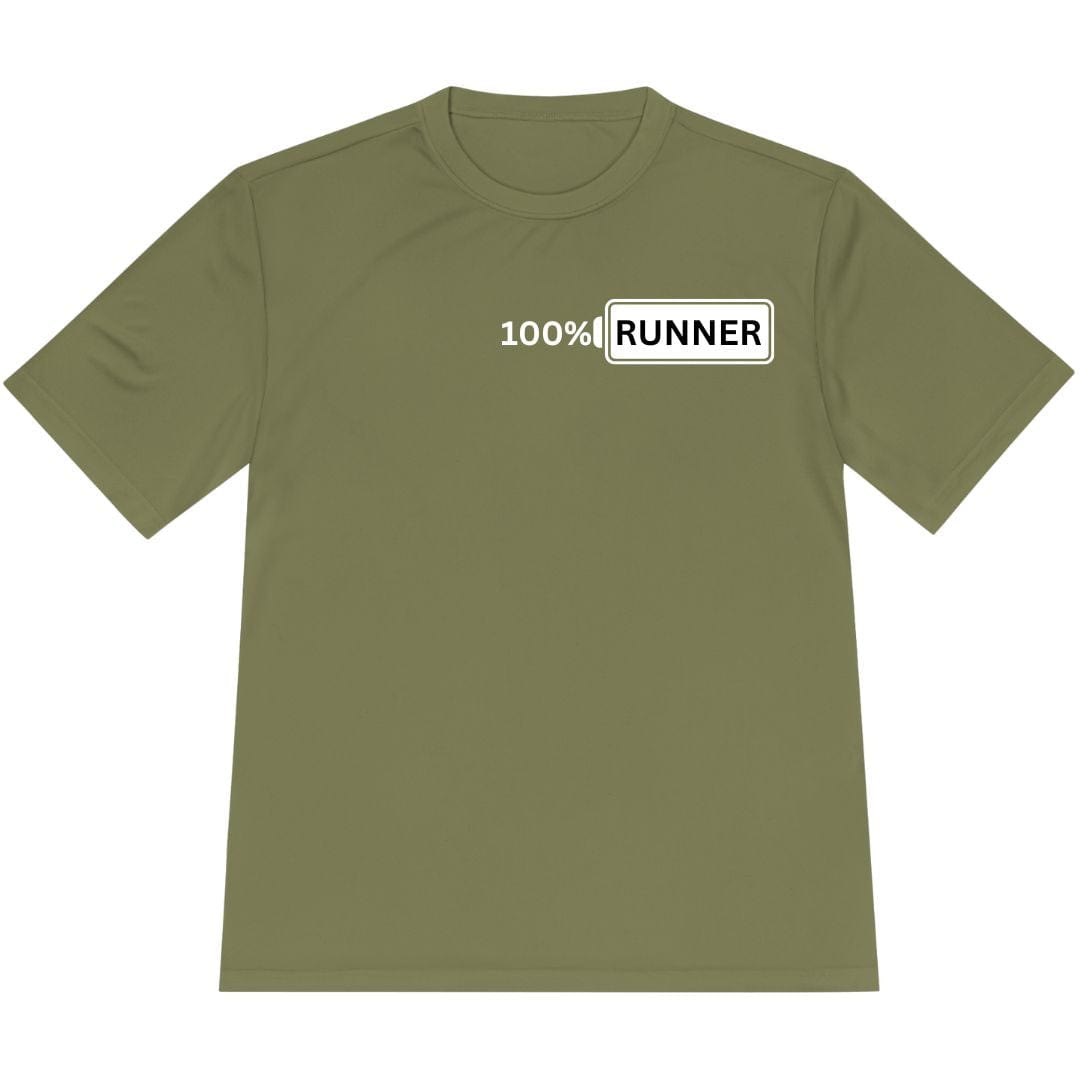 Printify T-Shirt Olive Drab Green / XS 100% Runner T-Shirt / Pro