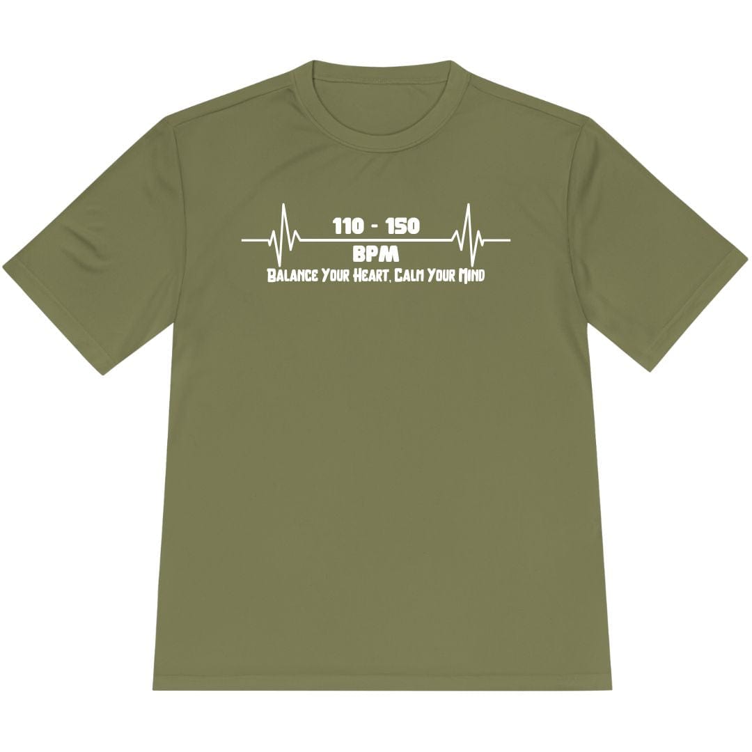 Printify T-Shirt Olive Drab Green / XS Balance Your Heart, Calm Your Mind T-Shirt / Pro