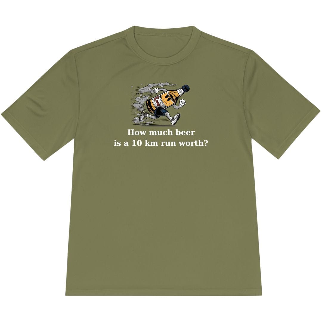 Printify T-Shirt Olive Drab Green / XS Drink Beer Run 10KM T-Shirt / Pro