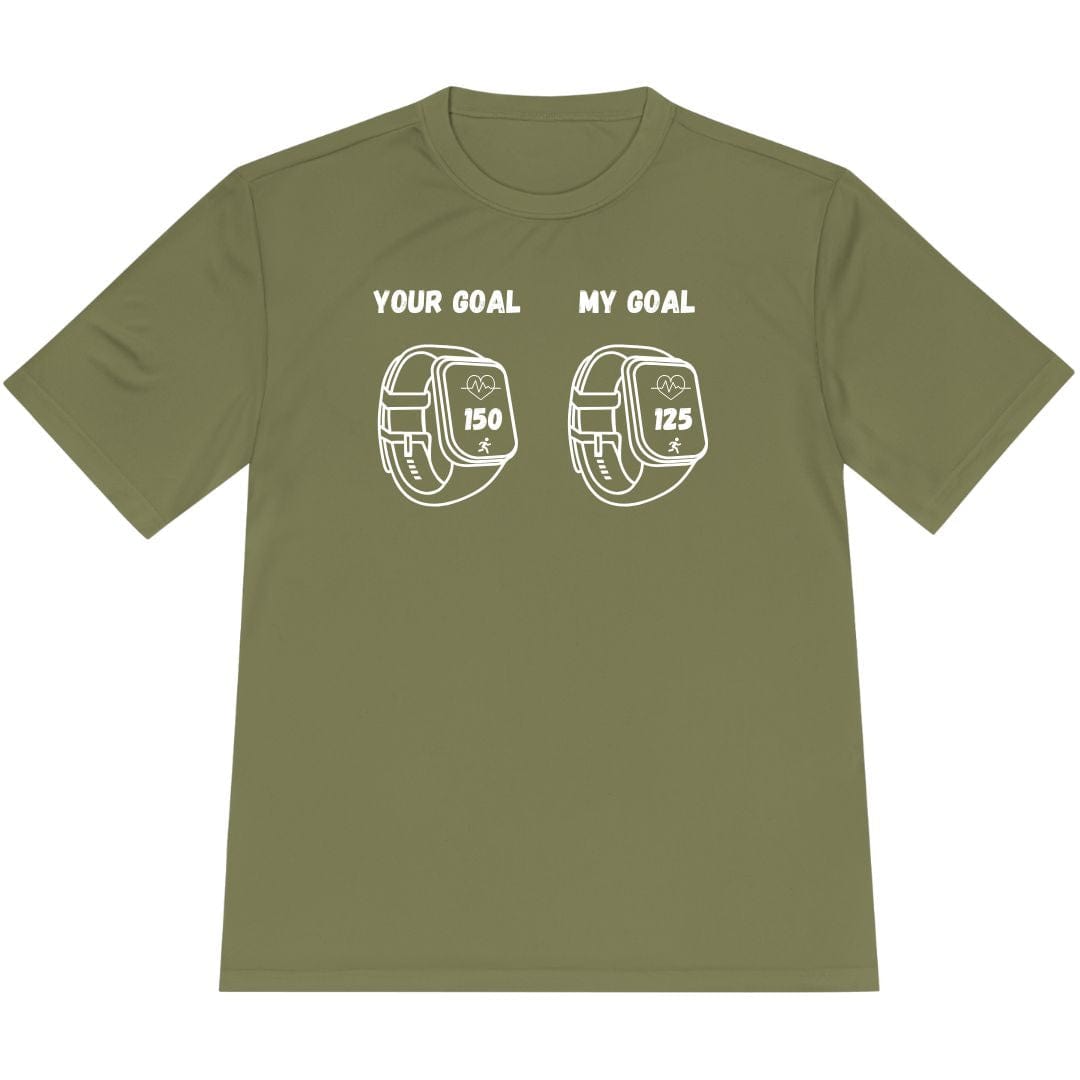 Printify T-Shirt Olive Drab Green / XS Heart Rate Goals -2- T-Shirt / Pro