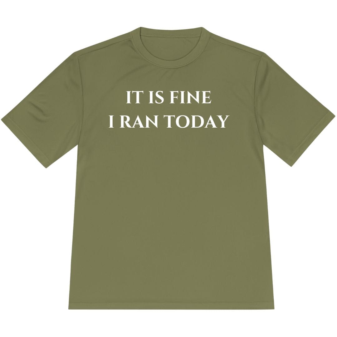 Printify T-Shirt Olive Drab Green / XS I Ran Today T-Shirt / Pro