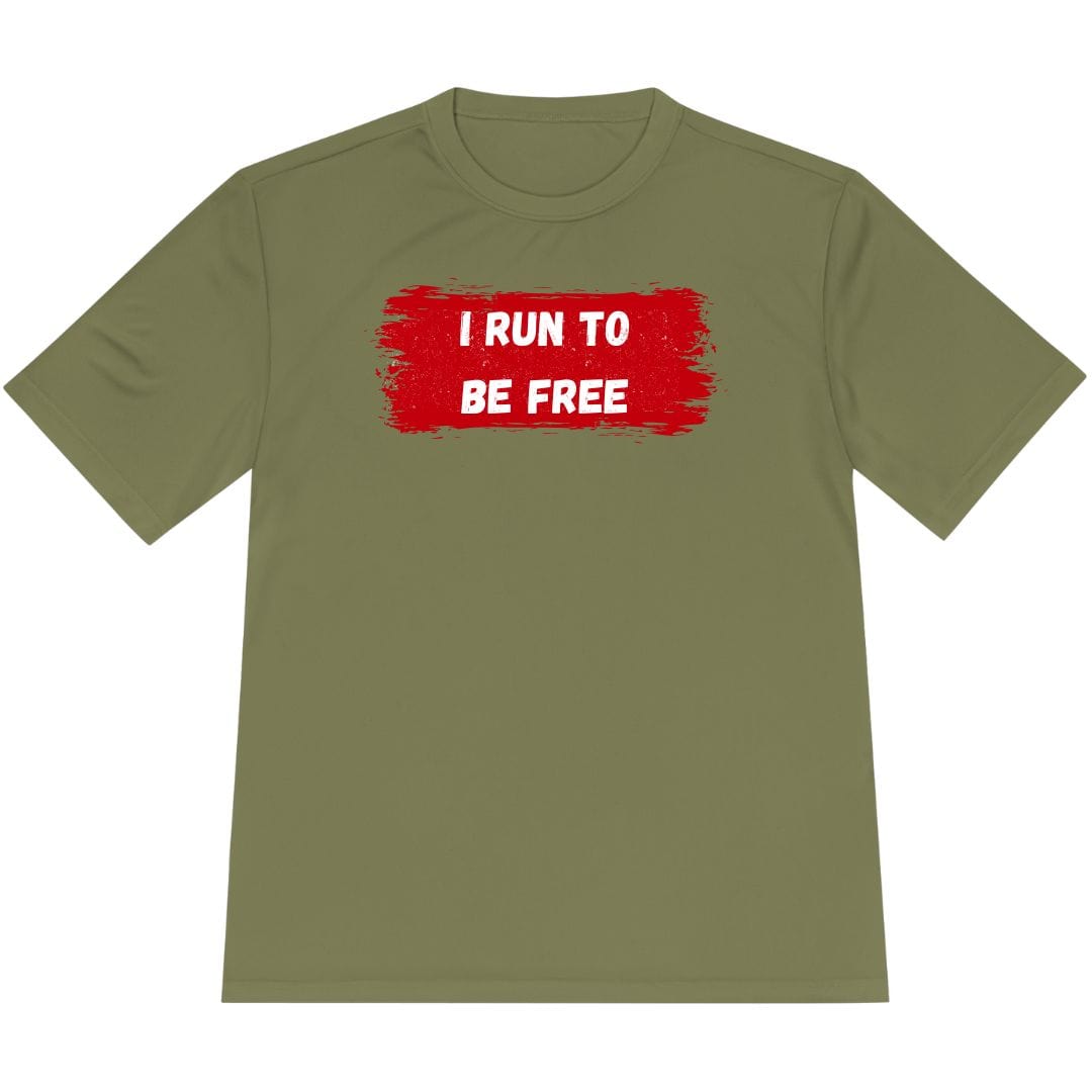 Printify T-Shirt Olive Drab Green / XS I Run to Be Free T-Shirt / Pro