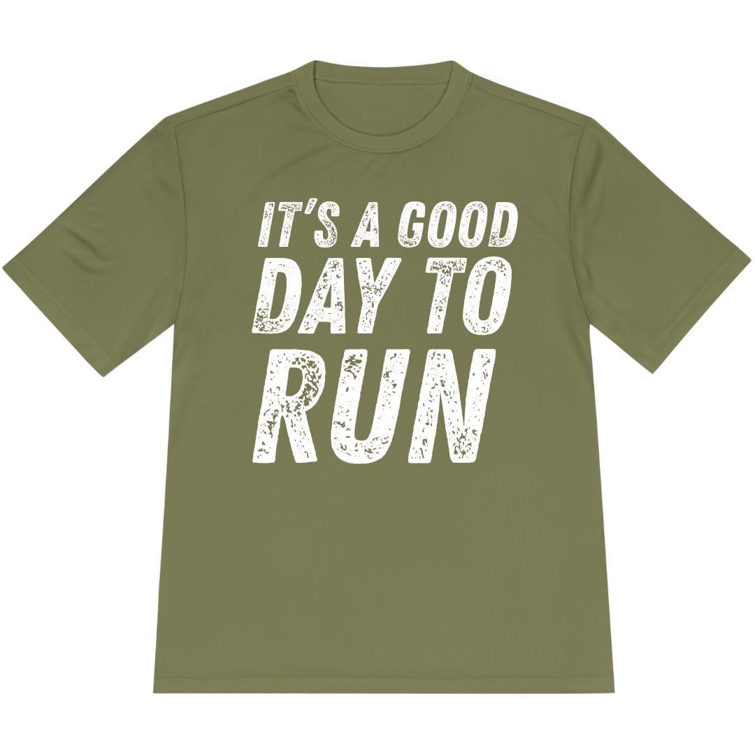 Printify T-Shirt Olive Drab Green / XS It's A Good Day To Run T-Shirt / Pro
