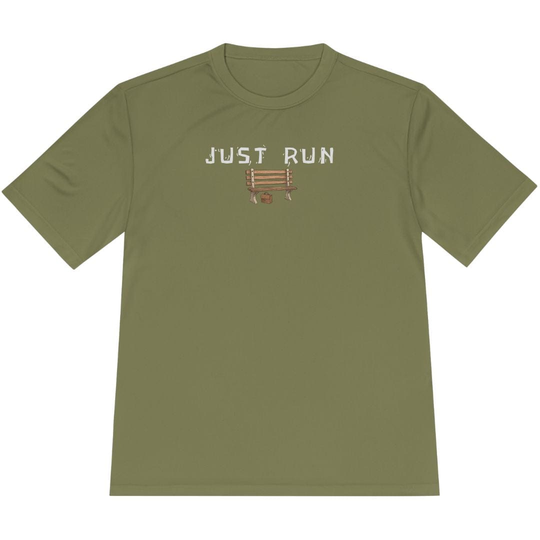 Printify T-Shirt Olive Drab Green / XS Just Run, Like Forrest T-Shirt / Pro