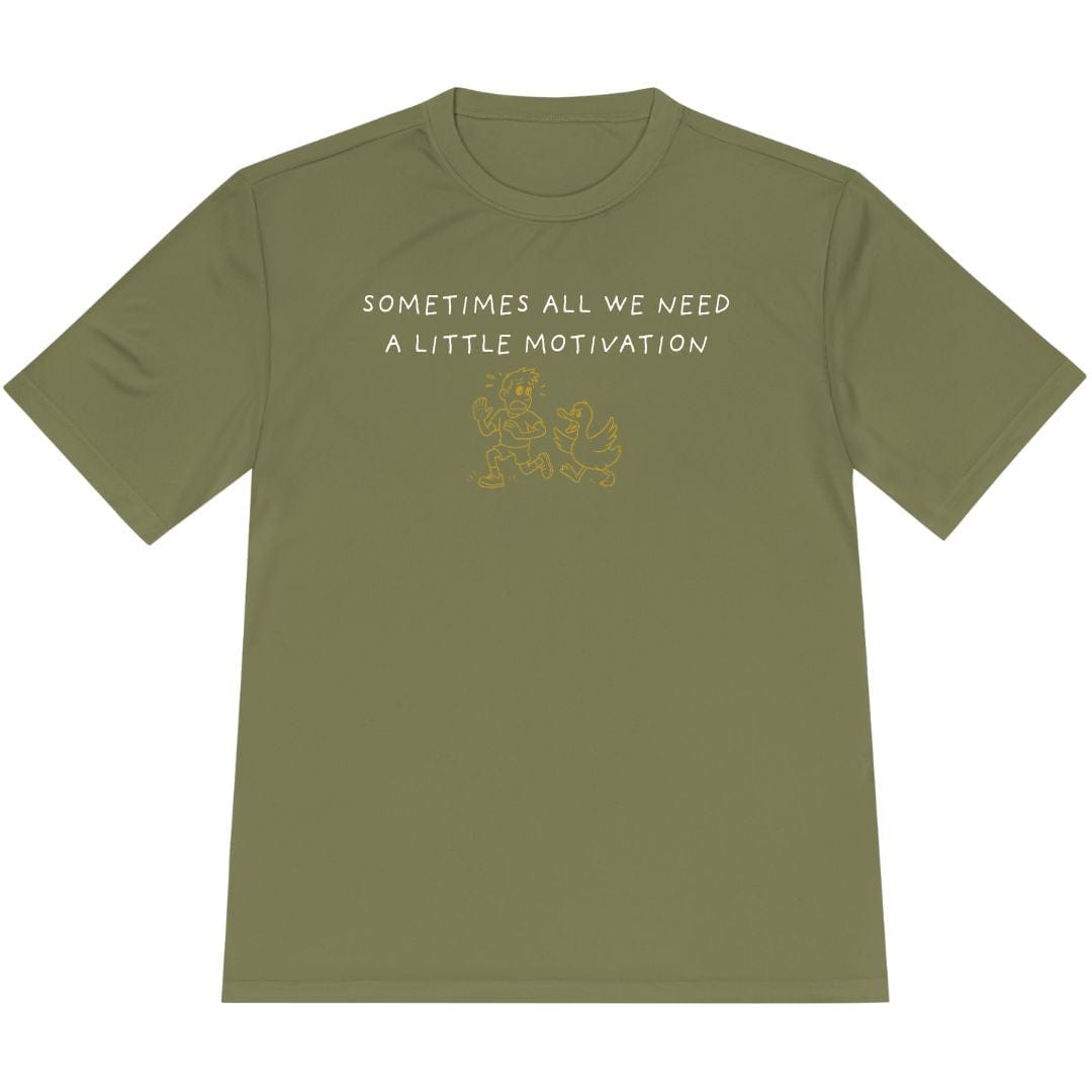 Printify T-Shirt Olive Drab Green / XS Motivated Like a Duck T-Shirt / Pro