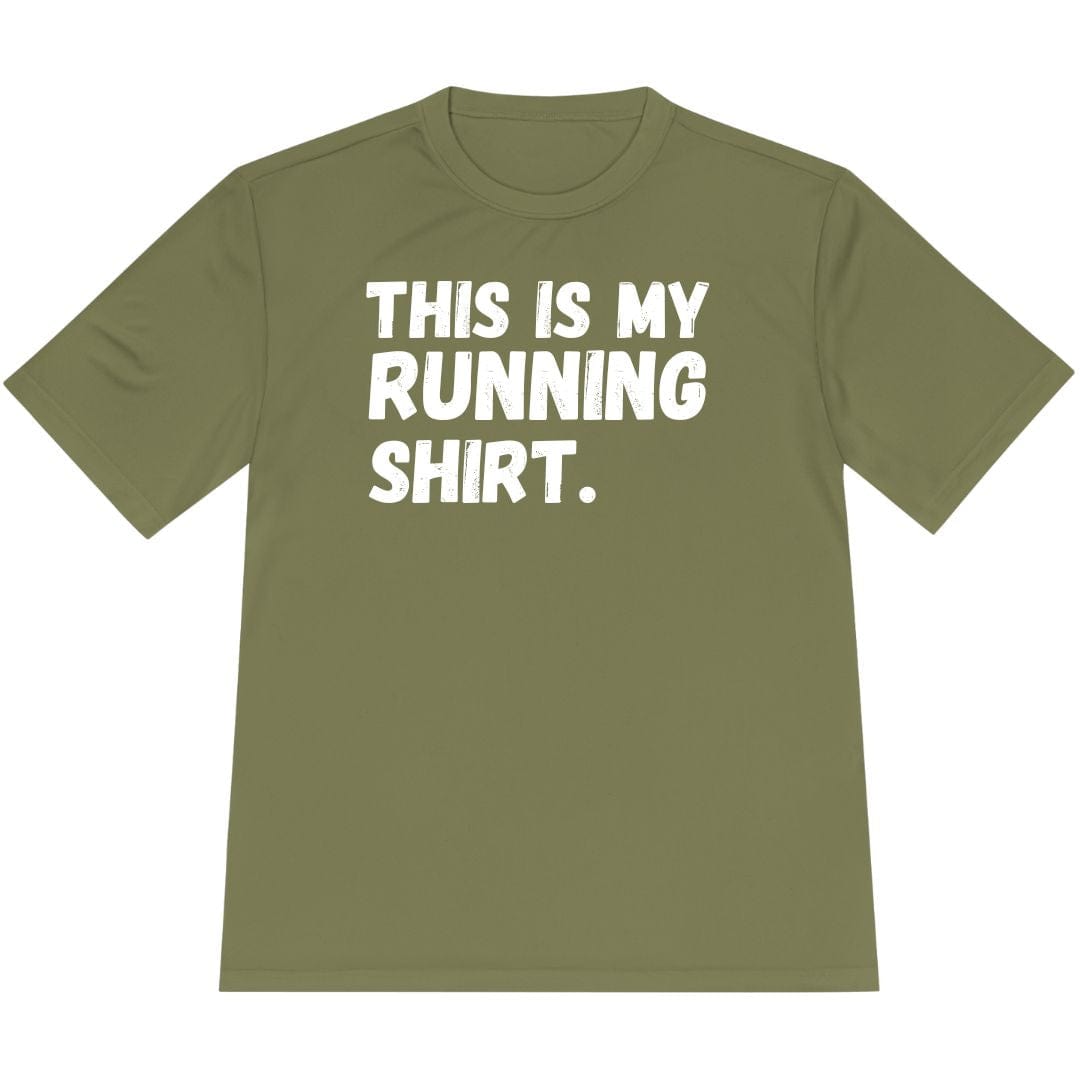 Printify T-Shirt Olive Drab Green / XS My Running Shirt T-Shirt / Pro