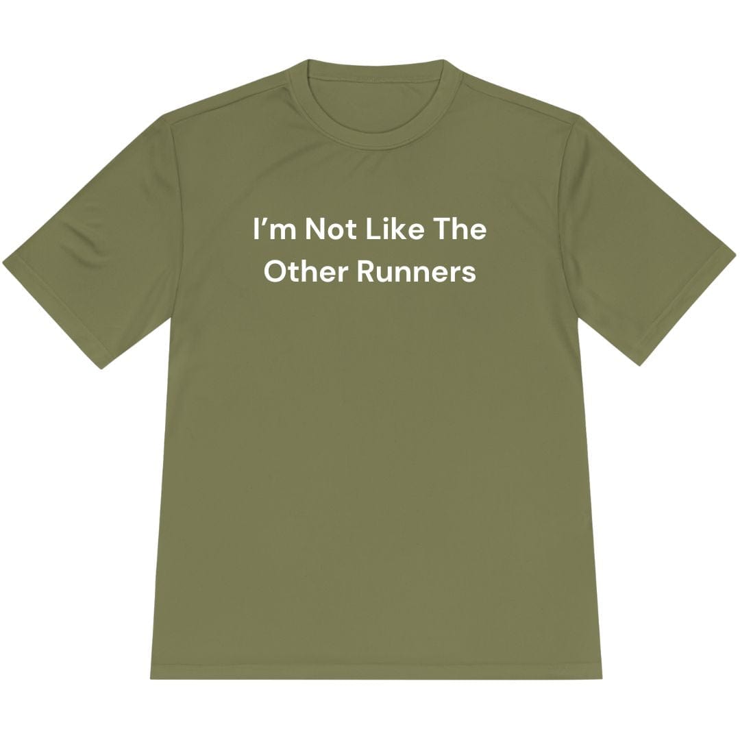 Printify T-Shirt Olive Drab Green / XS Not Like The Other Runners T-Shirt / Pro