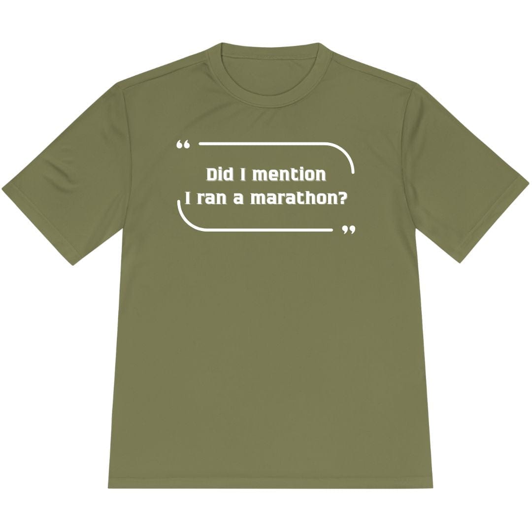 Printify T-Shirt Olive Drab Green / XS Ran a Marathon T-Shirt / Pro