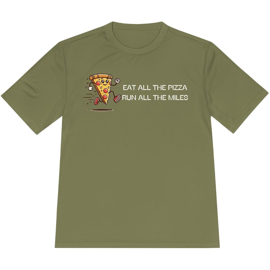 Printify T-Shirt Olive Drab Green / XS Run All The Miles T-Shirt / Pro