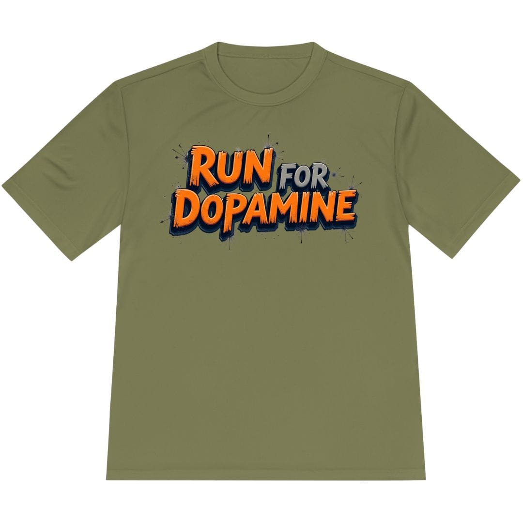 Printify T-Shirt Olive Drab Green / XS Run For Dopamine T-Shirt / Pro