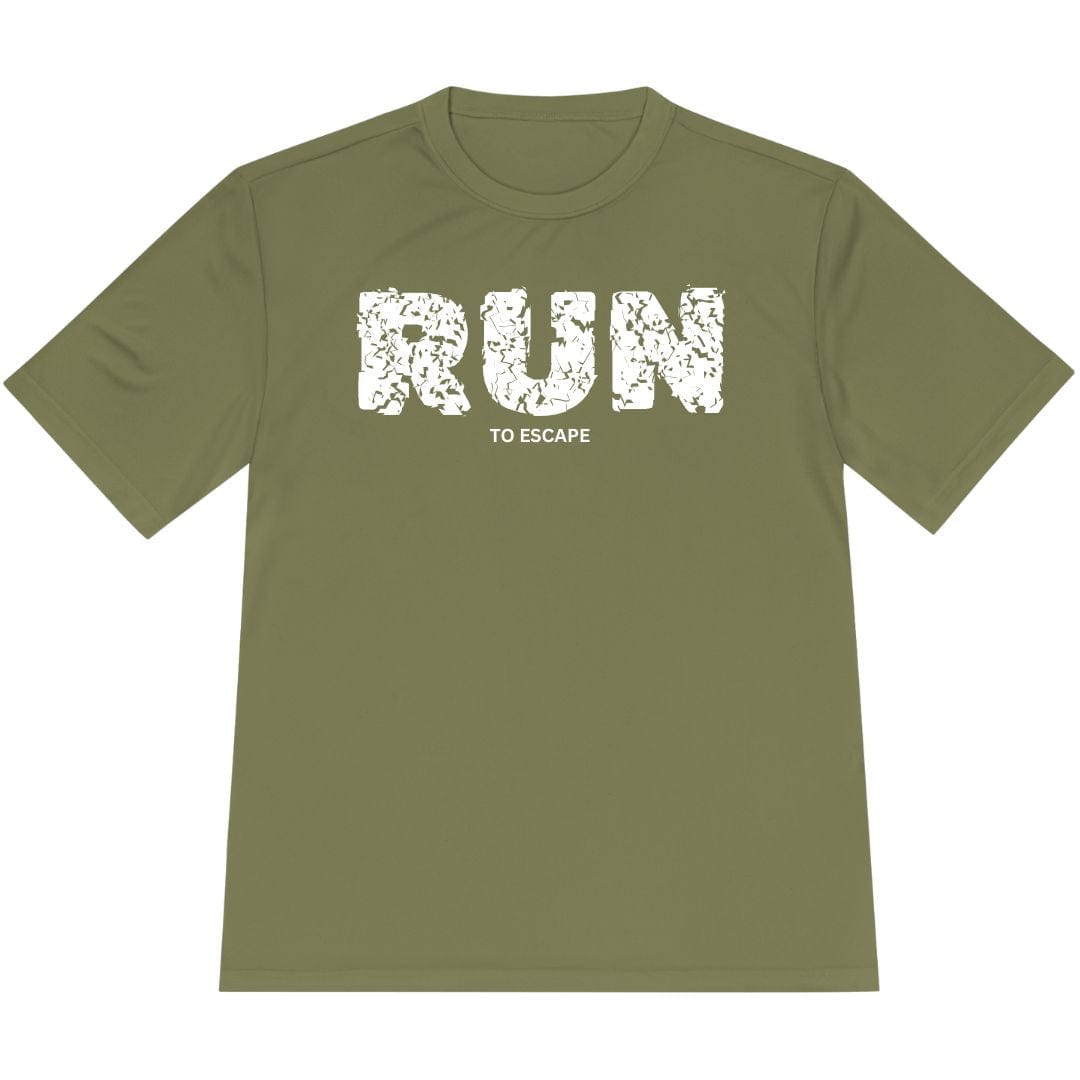 Printify T-Shirt Olive Drab Green / XS Run To Escape T-Shirt / Pro