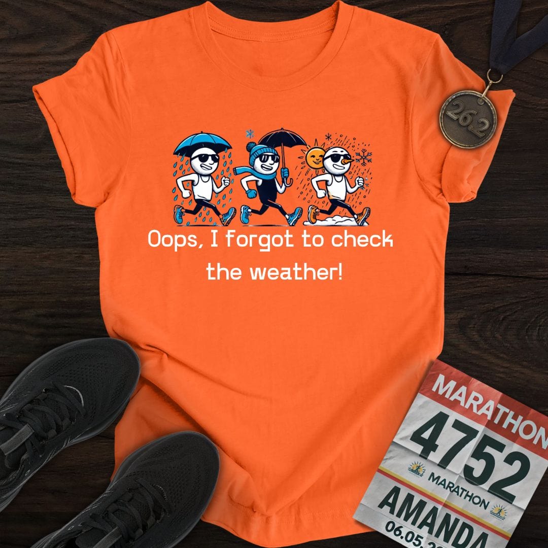 Printify T-Shirt Orange / S Forgot the Weather T-Shirt