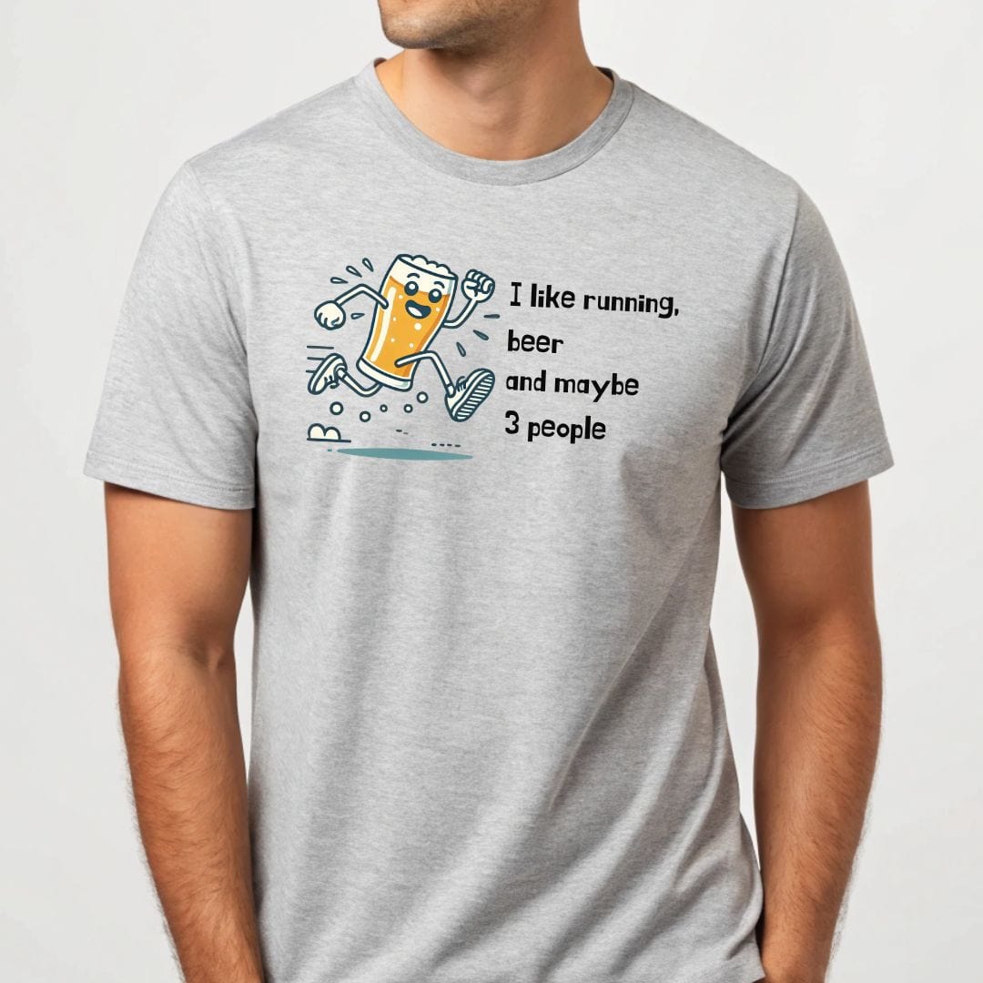 Printify T-Shirt Running & 3 People T-Shirt