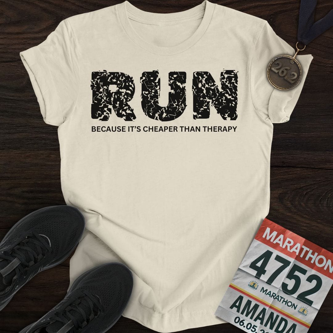 Printify T-Shirt S / Sand Run Because It's Cheaper Than Therapy