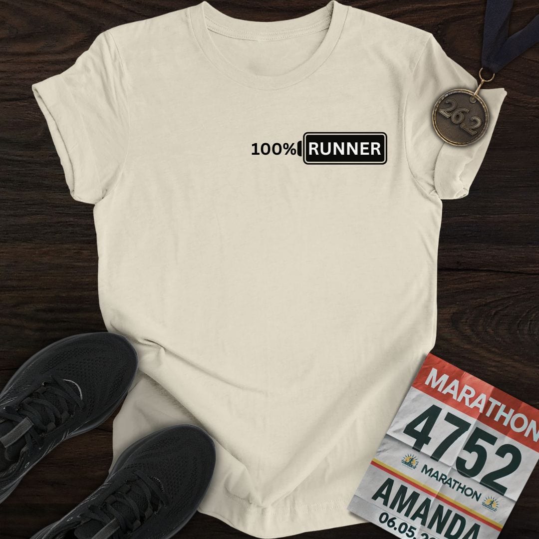 Printify T-Shirt Sand / S 100% Runner