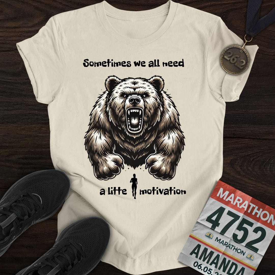 Printify T-Shirt Sand / S Bear Motivation T-Shirt