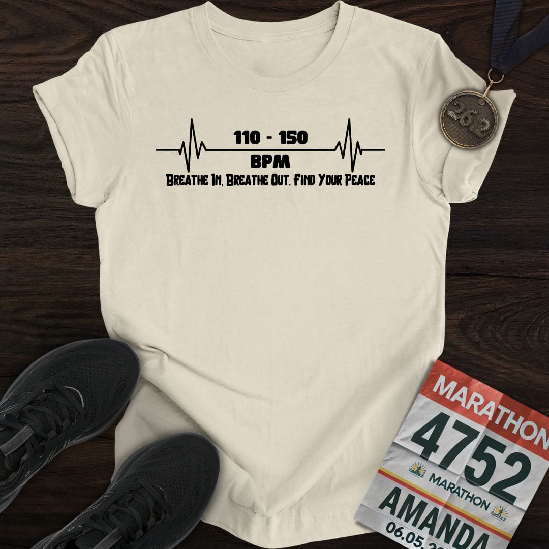 Printify T-Shirt Sand / S Breathe In, Breathe Out. Find Your Peace T-shirt