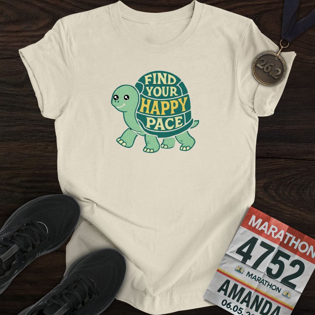 Printify T-Shirt Sand / S Find Your Happy Pace T-Shirt