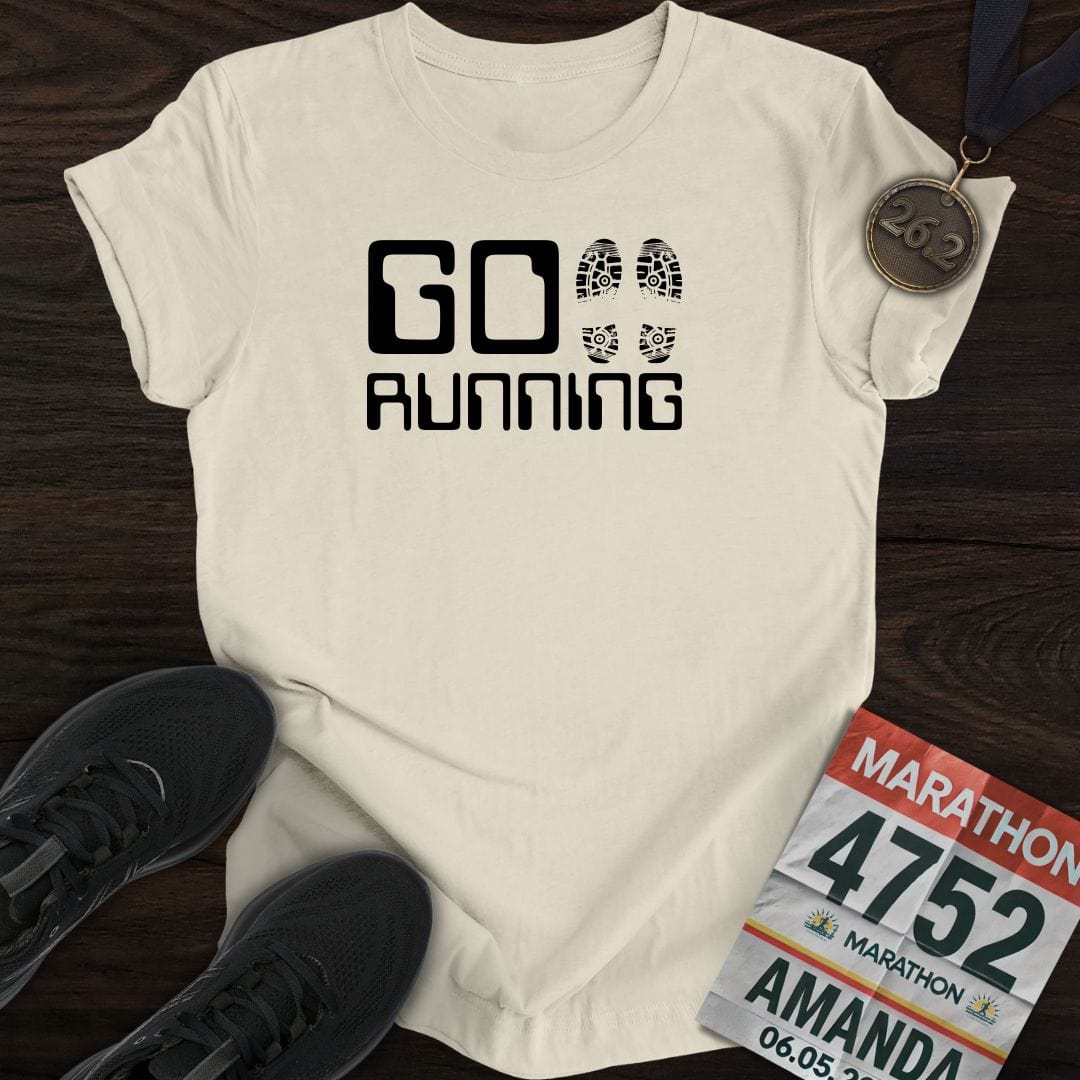 Printify T-Shirt Sand / S Go Running T-shirt