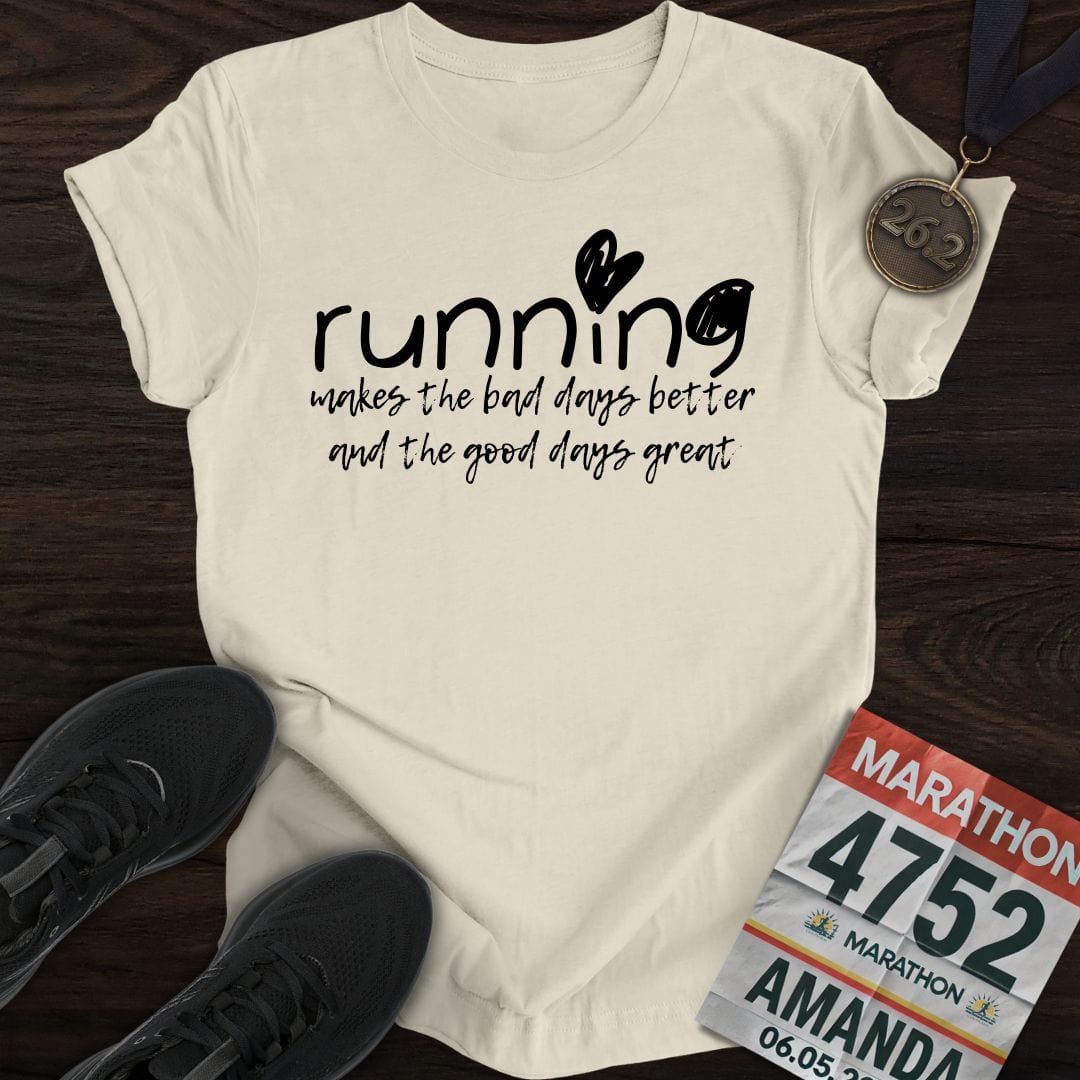 Printify T-Shirt Sand / S Good Days Running T-shirt