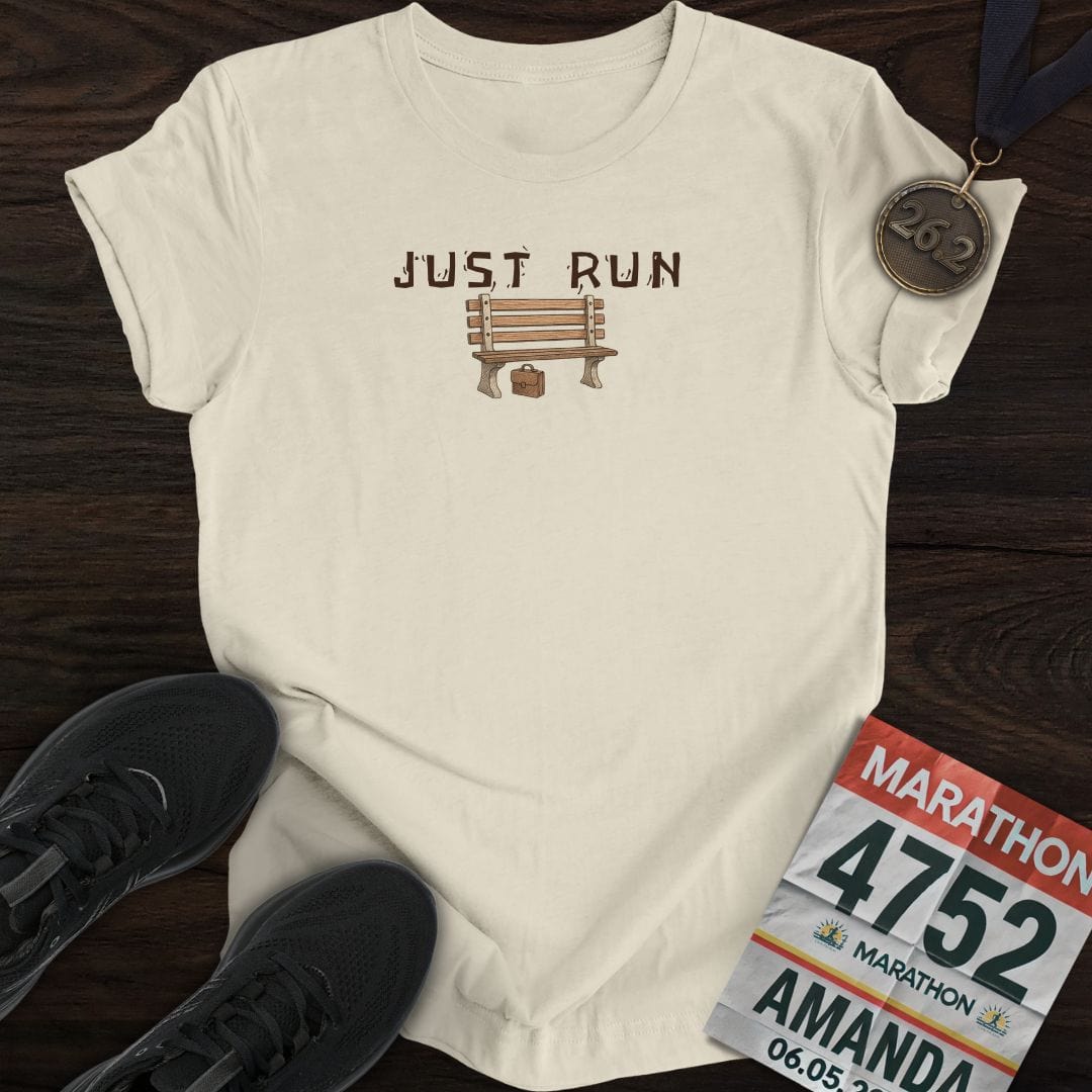 Printify T-Shirt Sand / S Just Run, Like Forrest T-shirt
