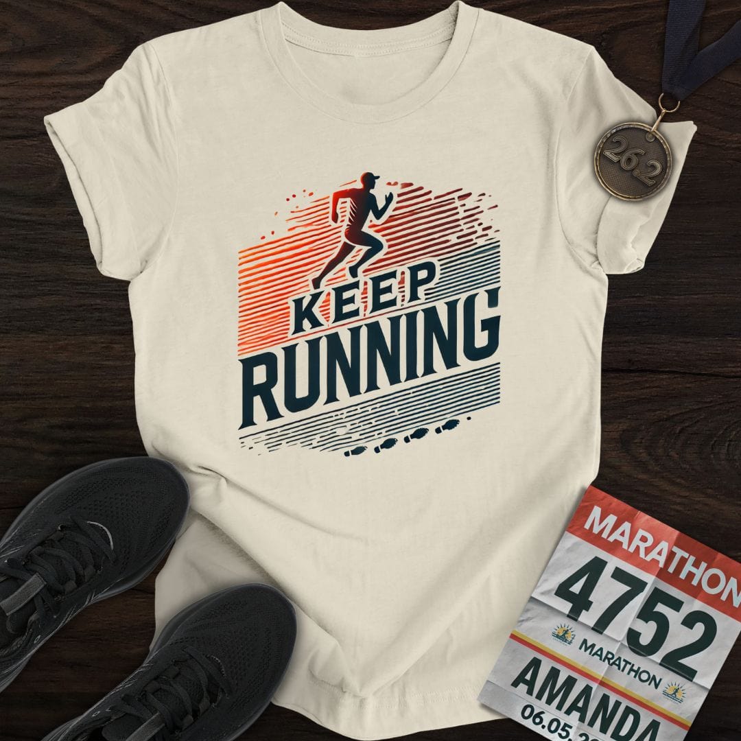 Printify T-Shirt Sand / S Keep Running T-Shirt
